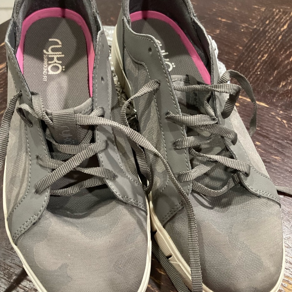 Ryka Women's Gray Camouflage Sneakers
